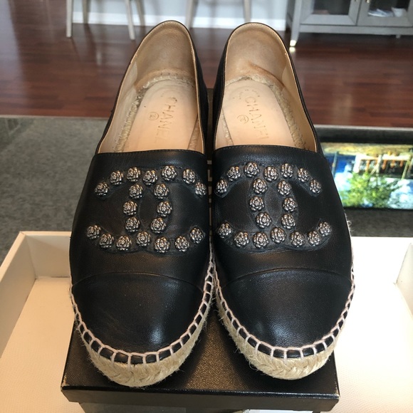 chanel camellia espadrilles